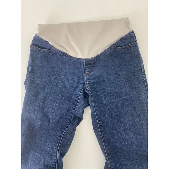 Ann Taylor LOFT Maternity Skinny Jeans Blue Full Panel Pregnancy - Size 2 - Picture 12 of 12